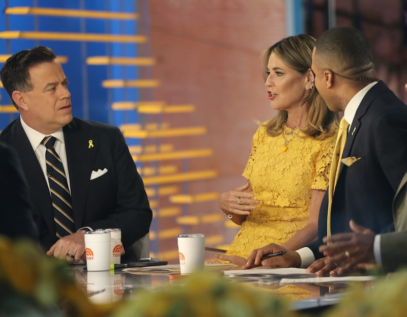 Savannah Guthrie with Craig Melvin and Carson Daly.
