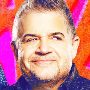A photo illustration of Patton Oswalt.