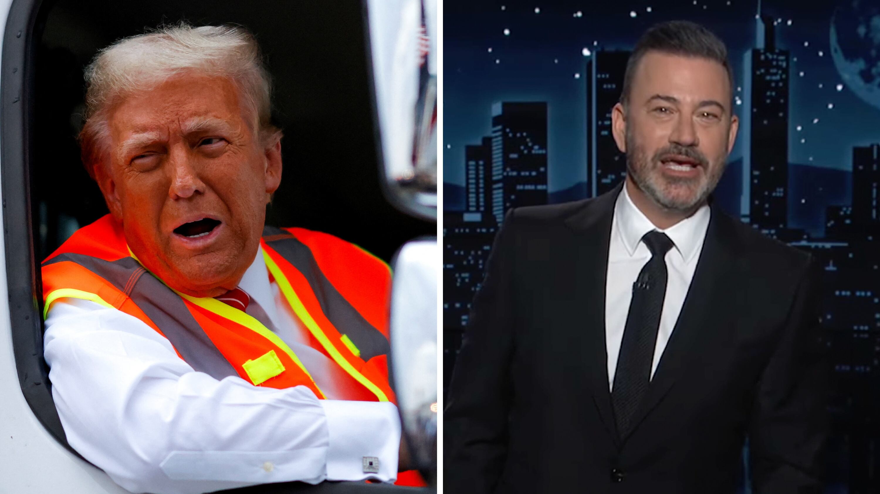 Jimmy Kimmel Mocks Donald Trump's Garbage Truck Stunt: Trash Goes in Back
