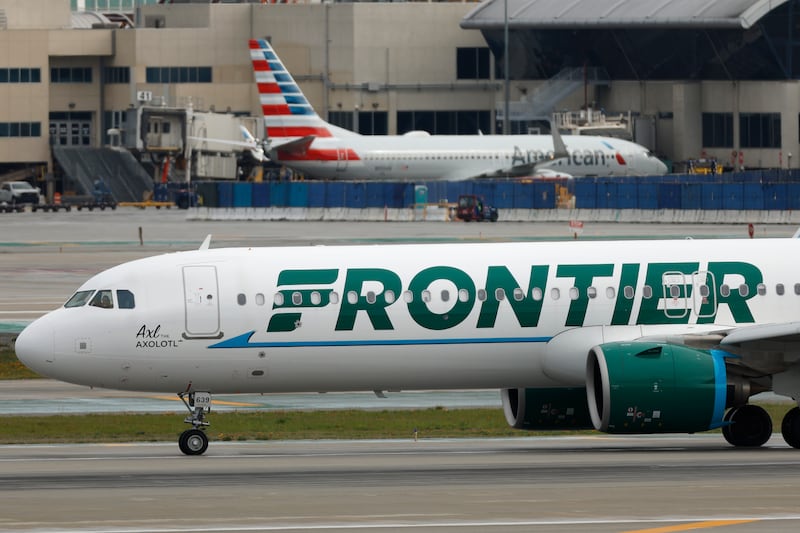 A Frontier Airlines Airbus A321.