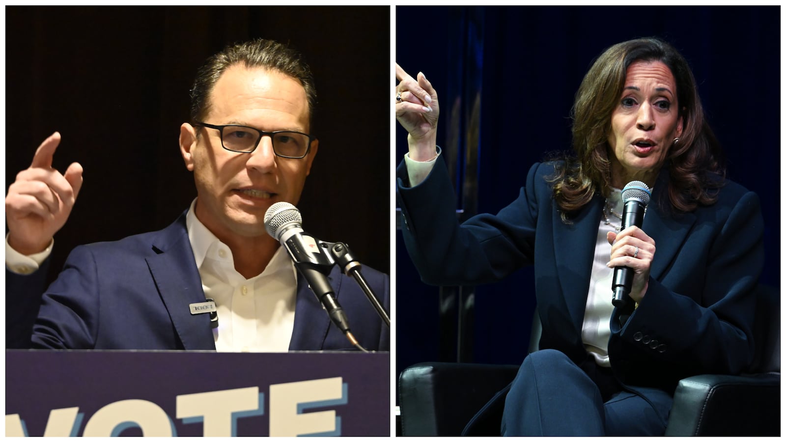 Josh Shapiro and Kamala Harris