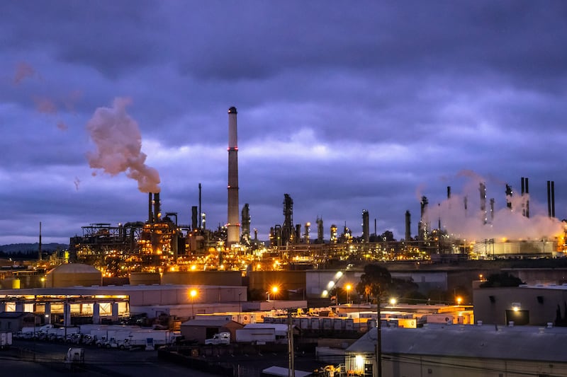 The Valero Refinery in Benicia, California, on April 16, 2025.