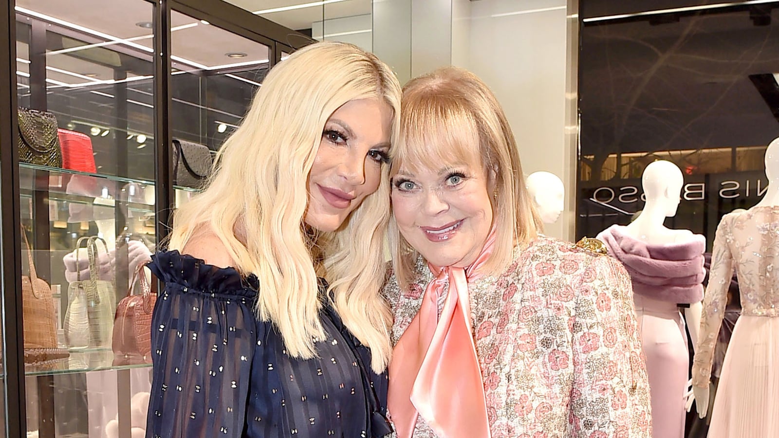 Tori Spelling with her mother, Candy Spelling