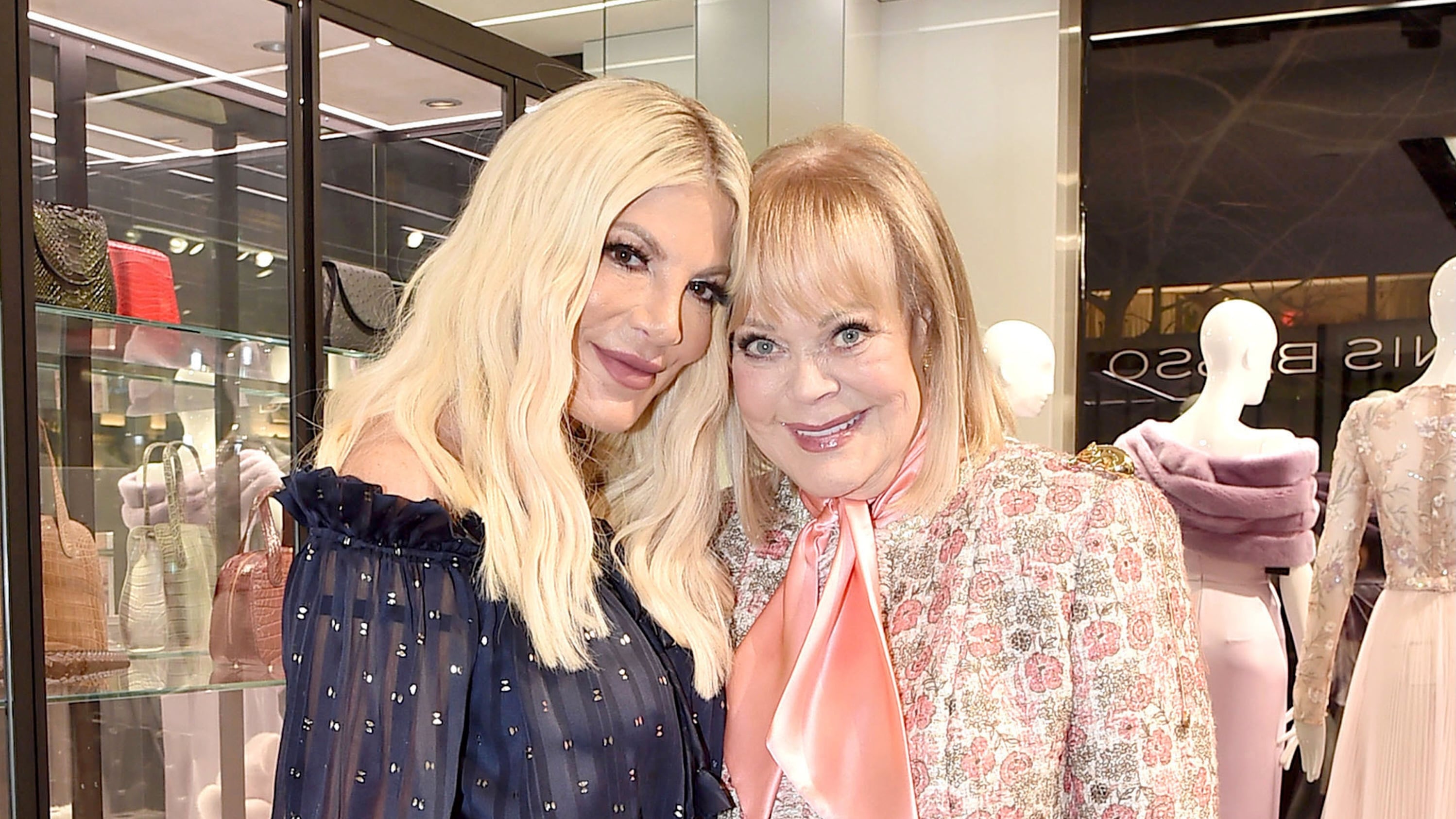 Tori Spelling with her mother, Candy Spelling
