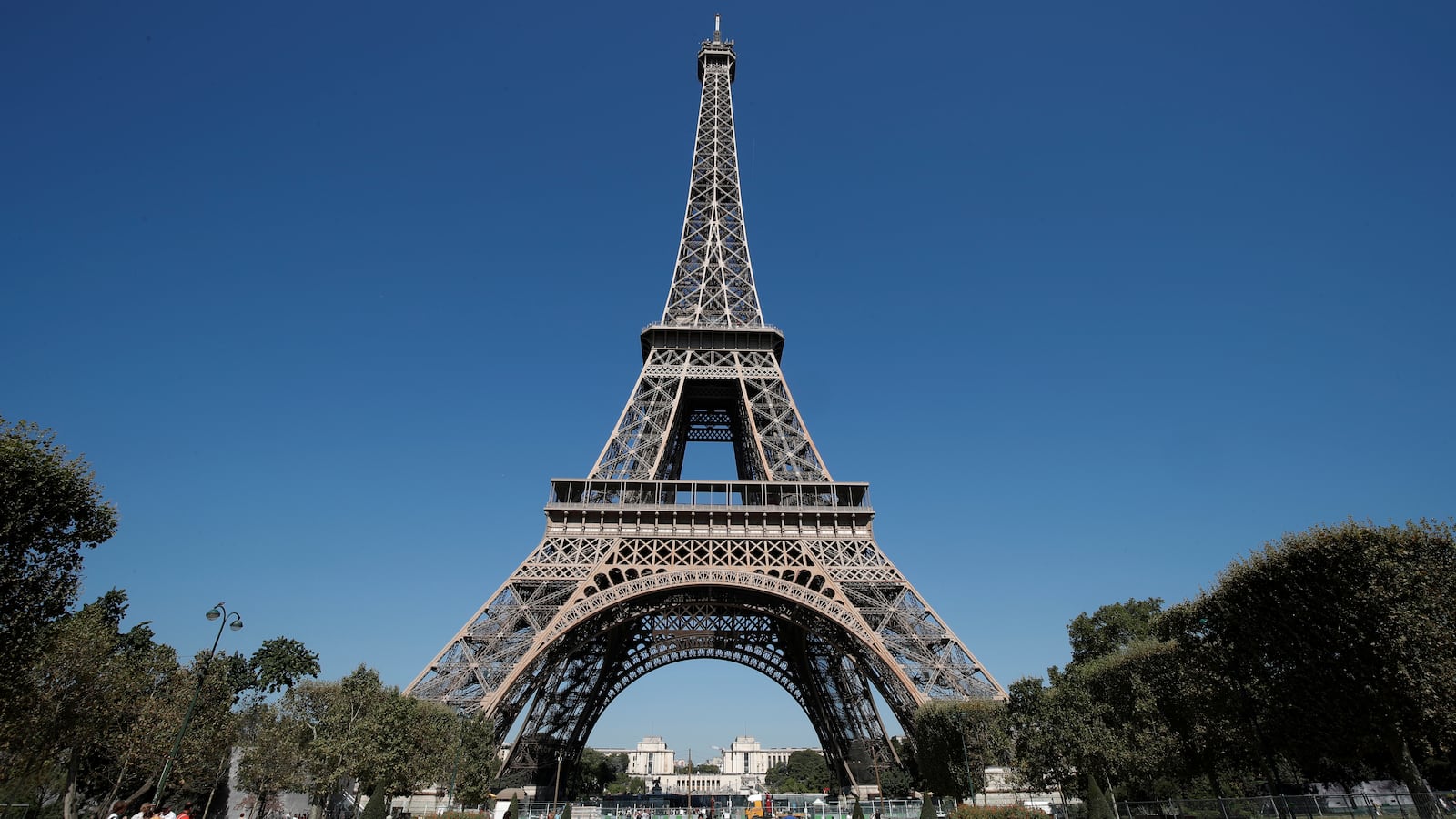 The Eiffel Tower is seen on a summer day in Paris, France, August 2, 2018.