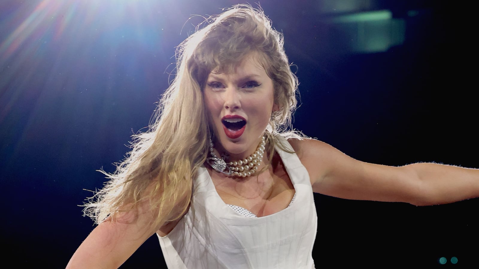 VANCOUVER, BRITISH COLUMBIA - DECEMBER 06: EDITORIAL USE ONLY. NO STANDALONE PUBLICATION USE (NO SPECIAL INTEREST OR SINGLE ARTIST PUBLICATION USE; NO BOOK USE). Taylor Swift performs onstage during "Taylor Swift | The Eras Tour" at BC Place on December 06, 2024 in Vancouver, British Columbia. (Photo by Kevin Winter/TAS24/Getty Images for TAS Rights Management)