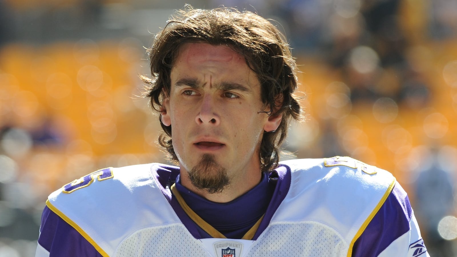 Punter Chris Kluwe #5 of the Minnesota Vikings looks on from the field prior to a game against the Pittsburgh Steelers at Heinz Field on October 25, 2009 in Pittsburgh, Pennsylvania.