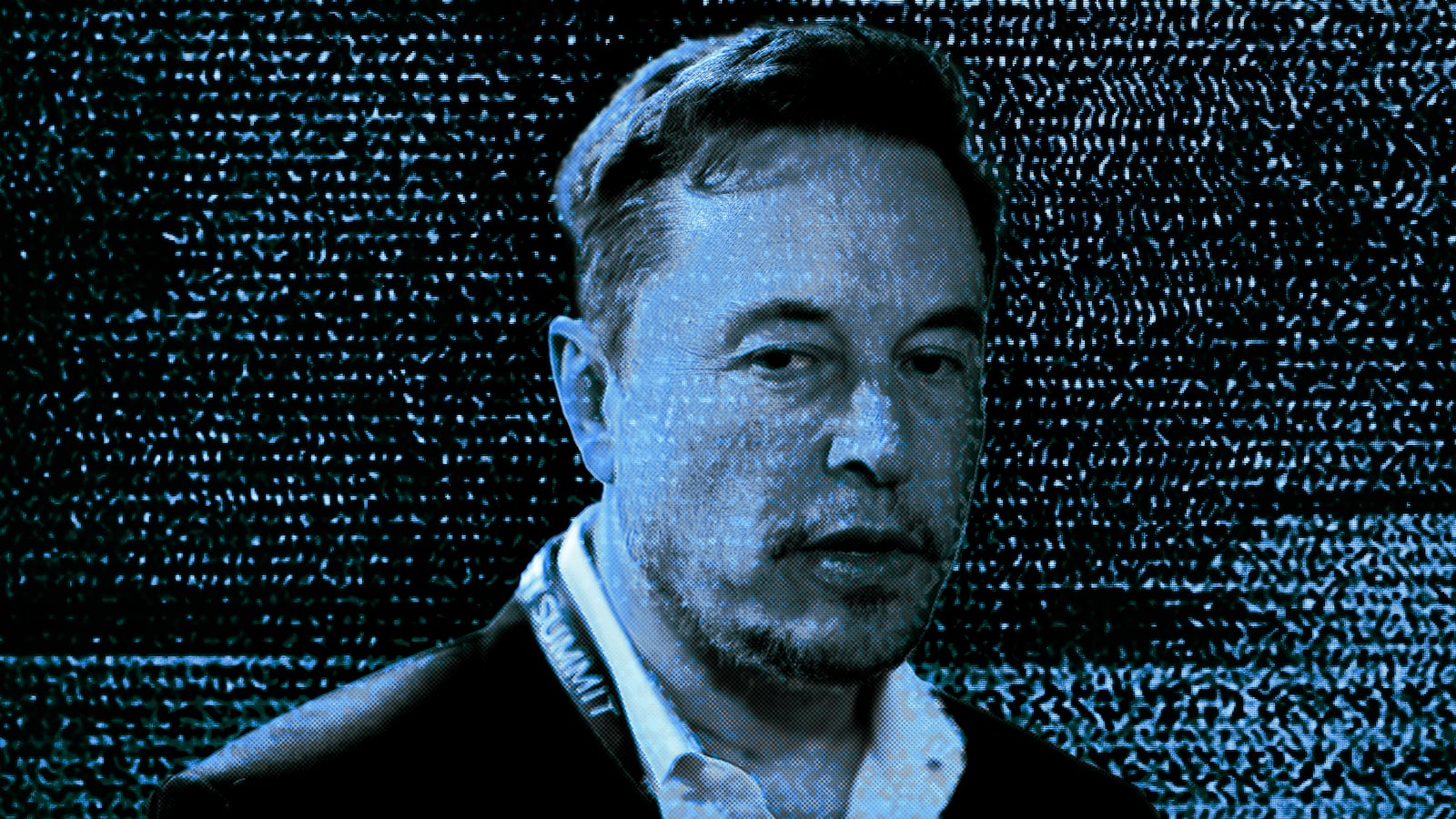 A photo illustration of Elon Musk.