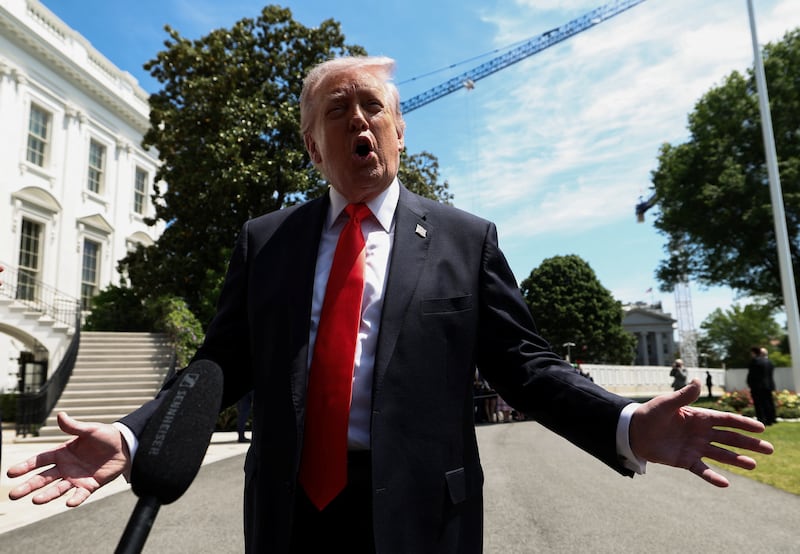 President Donald Trump said Iran wants to make a deal, but he's not satisfied while departing the White House for Florida on May 1, 2026.