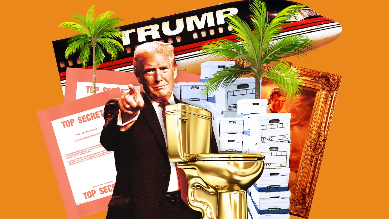 A photo illustration of President Donald Trump.