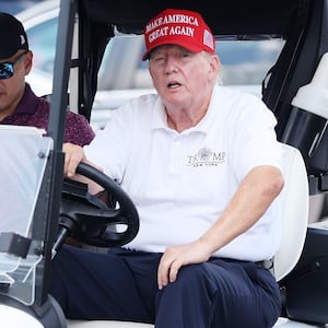 Donald Trump and Walt Nauta at Bedminster.