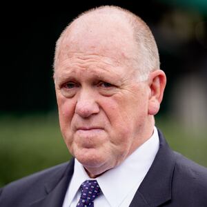 White House border czar Tom Homan speaks to media.