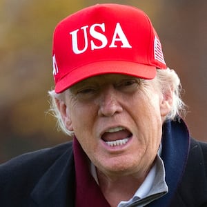 President Donald Trump arrives on the South Lawn of the White House on November 22, 2025 in Washington, DC.