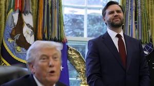 WASHINGTON, DC - MARCH 16: U.S. President Donald Trump and Vice President JD Vance participate in a White House signing ceremony in the Oval Office of the White House on March 16, 2026 in Washington, DC. Trump signed an executive order to create a task force on fraud which will be lead by Vice President J.D. Vance. (Photo by Alex Wong/Getty Images)