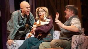 Taylor Trensch, Mary Faber, and Christopher Sieber