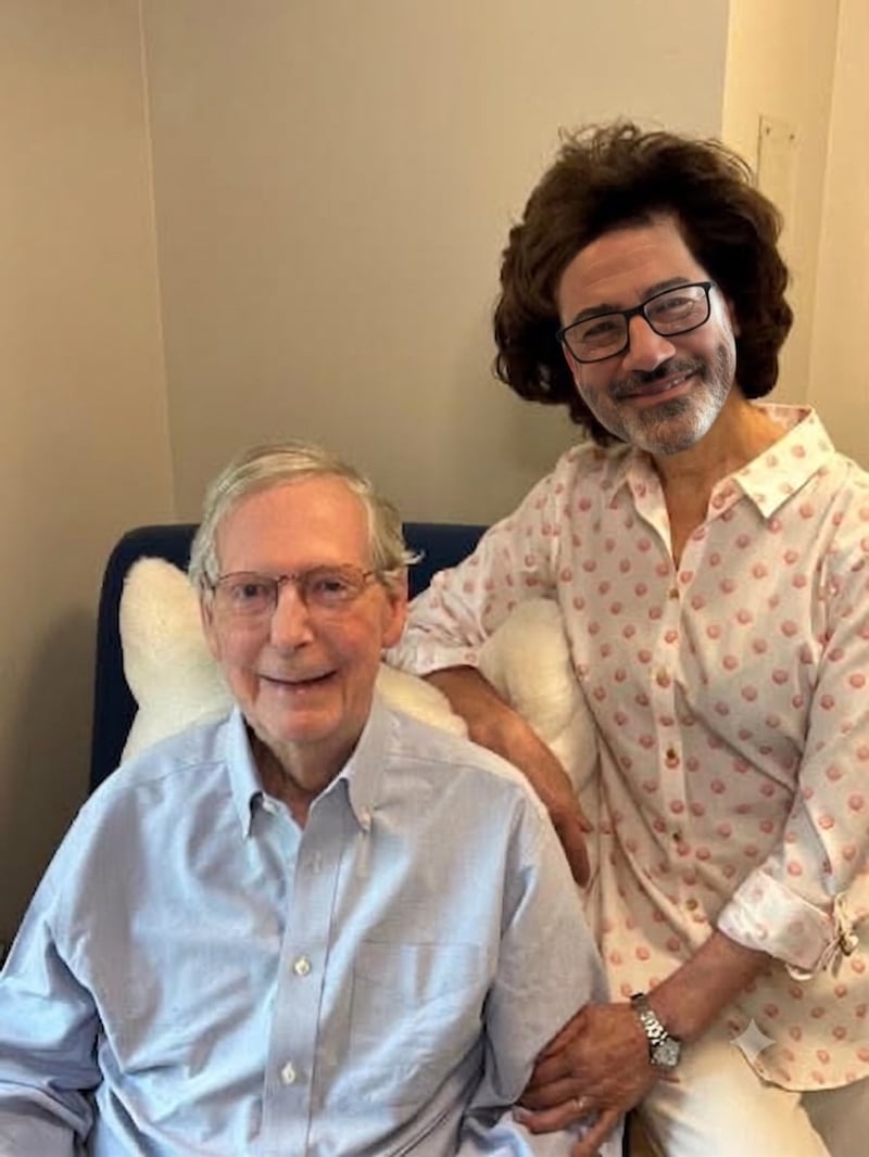 Jimmy Kimmel photoshopped his face over Mitch McConnell's wife's in an Instagram post.