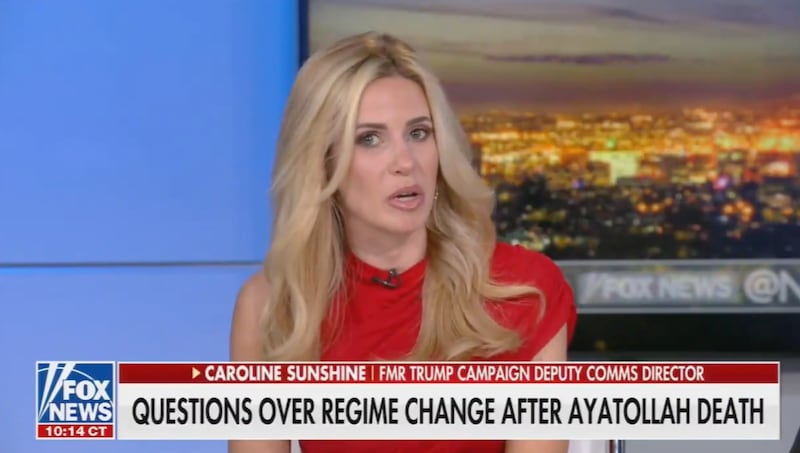 Caroline Sunshine on Fox News.