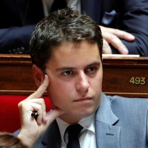 Gabriel Attal, who is now the youngest prime minister in French history, in the Assembly in Paris on October 23, 2018.