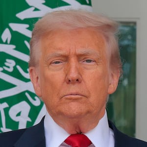 WASHINGTON, DC - NOVEMBER 18: U.S. President Donald Trump (L) and Crown Prince and Prime Minister Mohammed bin Salman of Saudi Arabia pause for photographs along the West Wing Colonnade at the White House on November 18, 2025 in Washington, DC.  The two leaders held meetings aimed at strengthening economic and defense ties, including the sale of F-35 fighter jets to Saudi Arabia.  (Photo by Chip Somodevilla/Getty Images)