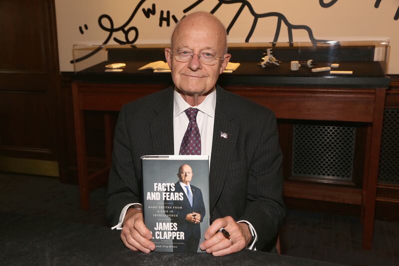 NEW YORK, NY - NOVEMBER 07:  James Clapper attends The Common Good And The 92nd Street Y Co-Present Director James Clapper In Conversation With John Berman on November 7, 2018 in New York City.  (Photo by Sylvain Gaboury/Patrick McMullan via Getty Images)