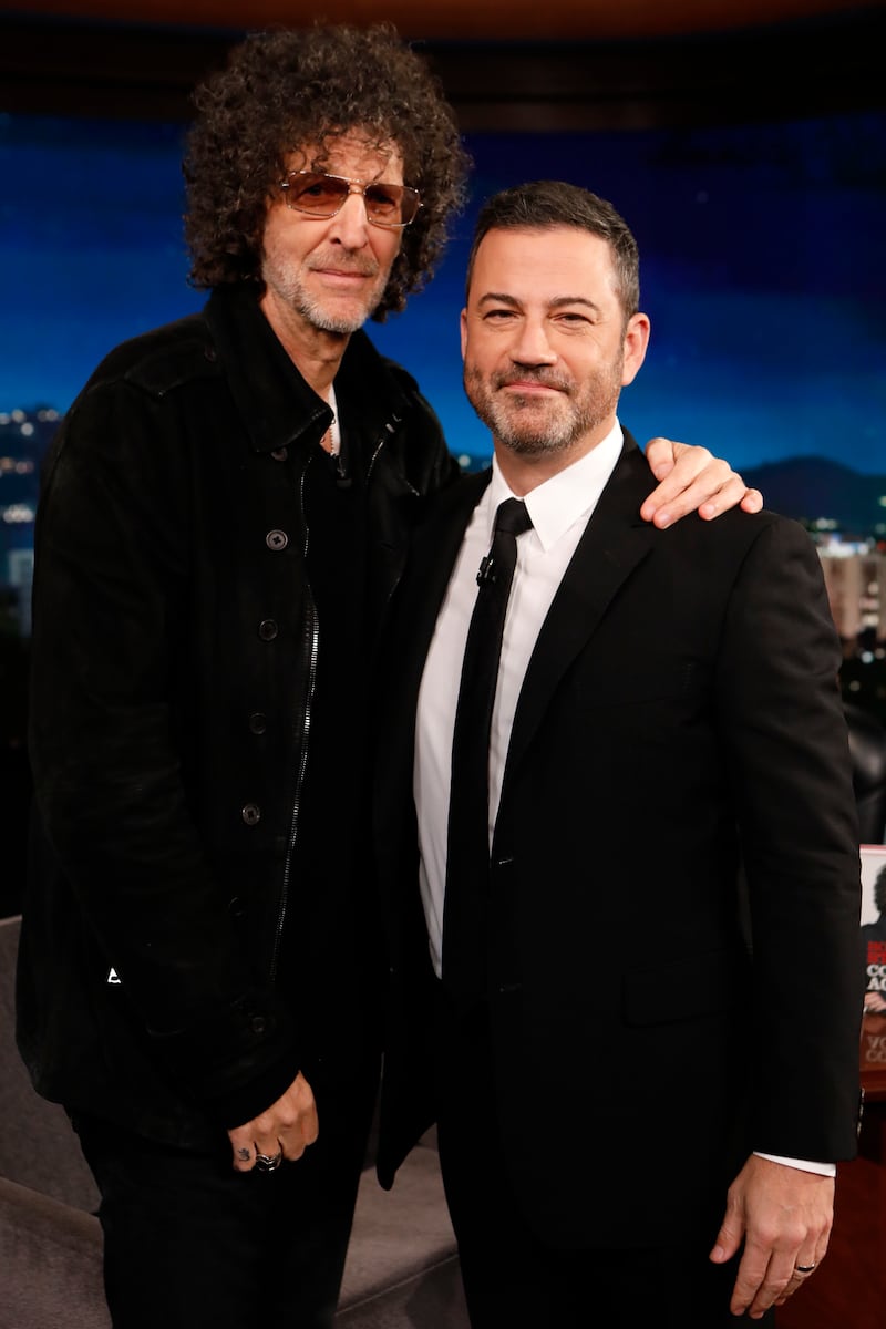 Howard Stern and friend Jimmy Kimmel.