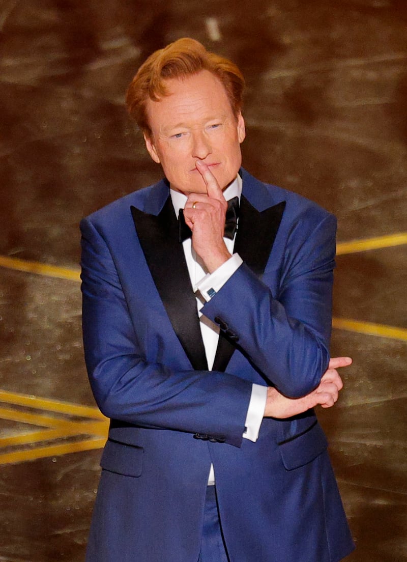 Host Conan O'Brien speaks onstage during the Oscars show at the 98th Academy Awards
