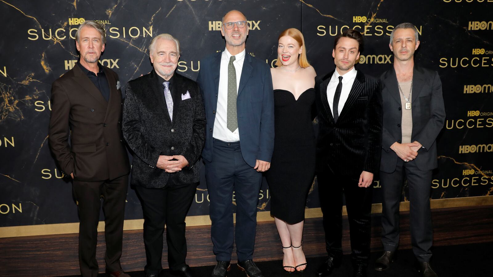 Alan Ruck, Brian Cox, Jesse Armstrong, Sarah Snook, Kieran Culkin and Jeremy Strong