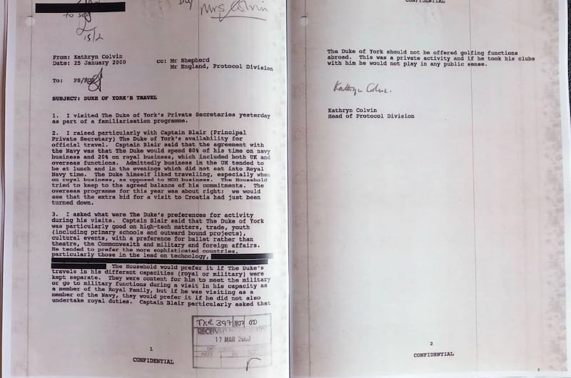 Return to an Address of the Honourable the House of Commons dated 24 February 2026 relating to the appointment of Andrew Mountbatten-Windsor as Special Representative for Trade and Investment in 2001.