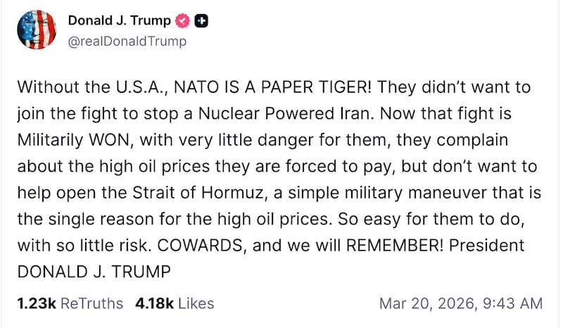 Trump declares the U.S. militarily won in its war against Iran.