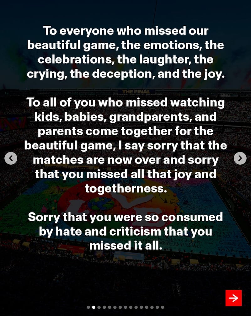 Instagram/Gianni Infantino