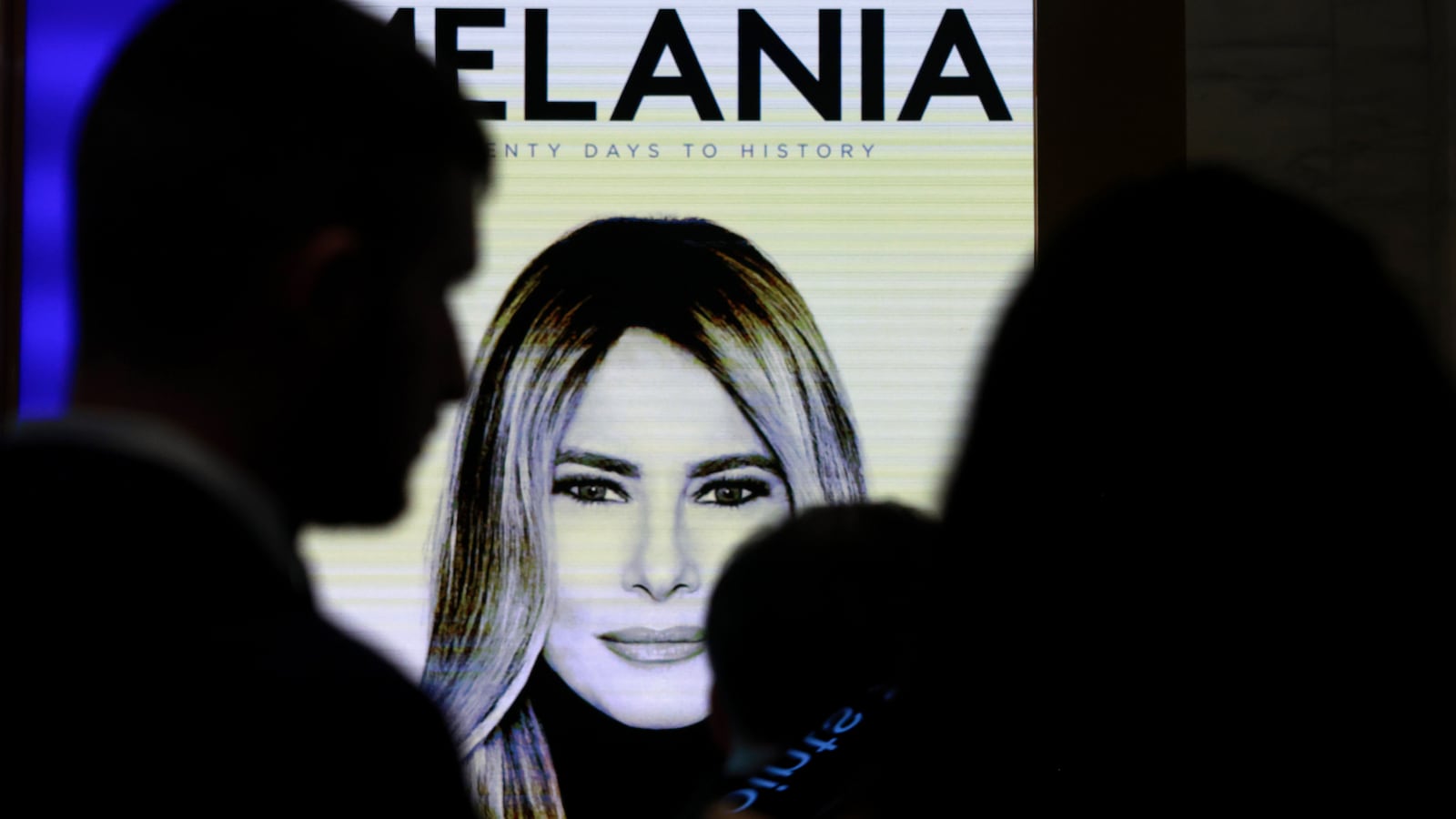 Advertisements for the First Lady's new film are displayed as Melania Trump appears at the New York Stock Exchange (NYSE) where she rang the opening bell on January 28, 2026 in New York City.