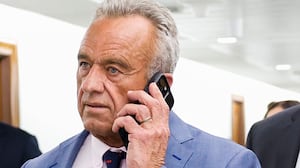 WASHINGTON, DC - DECEMBER 18: Robert F. Kennedy Jr., President-elect Donald Trump's nominee to be Secretary of Health and Human Services speaks on the phone as he walks through the Dirksen Senate Office Building on December 18, 2024 in Washington, DC. Trump's nominees for his incoming administration continue to meet with senators on Capitol Hill, weeks before his inauguration. (Photo by Anna Moneymaker/Getty Images)