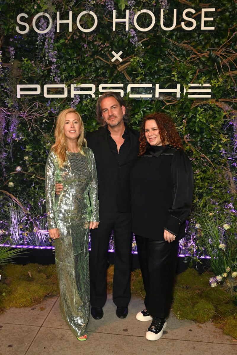 NEW YORK, NEW YORK - MAY 06: (L-R) Samantha Stone, Markus Anderson, and Vanessa Xuereb attend Porsche and Soho House’s Electric Night of Fashion at Soho House on May 06, 2024 in New York City. (Photo by Bryan Bedder/Getty Images for Soho House)