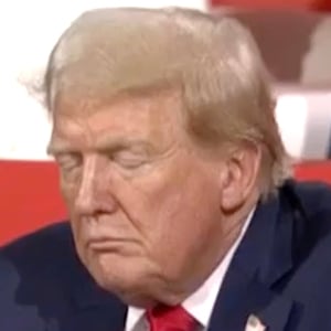 Was Donald Trump sleeping at the RNC?
