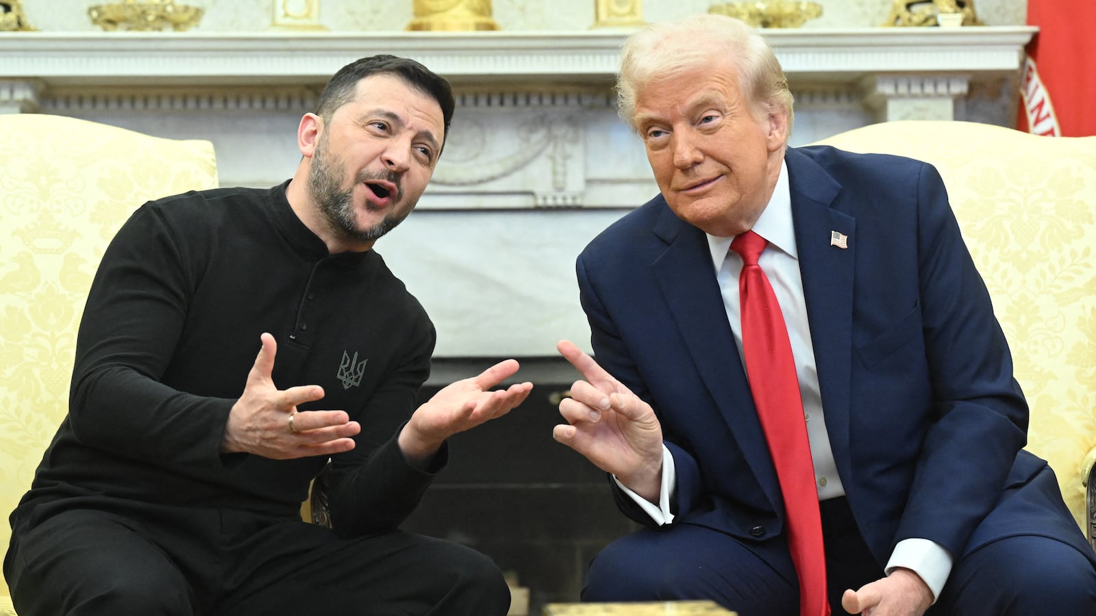 Volodymyr Zelensky and Donald Trump.