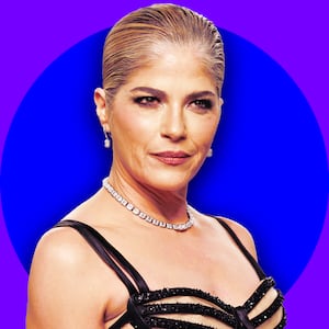 A photo illo illustration of Selma Blair for The Looker.