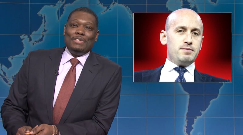 SNL, Michael Che joking about Stephen Miller