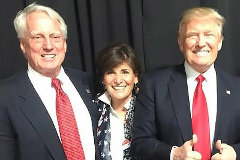 Robert Trump, Ann Marie Pallan, and President Donald Trump prior to Robert’s death in 2020.