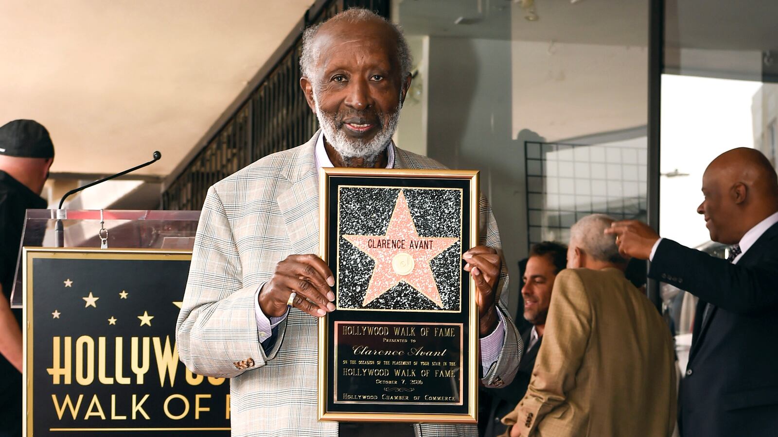 Music mogul Clarence Avant attends a ceremony honoring him with a star on the Hollywood Walk of Fame, in Los Angeles, California, Oct. 7, 2016.