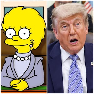 Lisa Simpson and Donald Trump