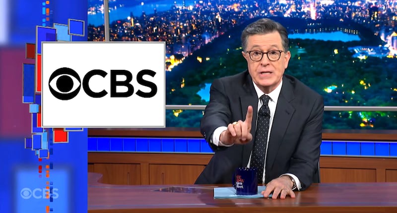 The Late Show with Stephen Colbert, Colbert talking directly to CBS