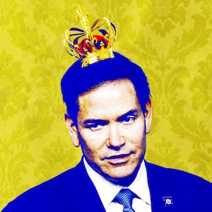 Marco Rubio as a little king.