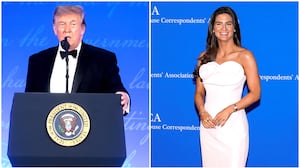 Donald Trump and Kaitlan Collins.