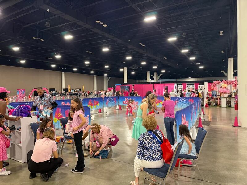The supposed ‘80s style-roller rink.