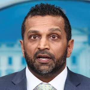 FBI Director Kash Patel speaks during a briefing at the White House in Washington, D.C., U.S., November 12, 2025.