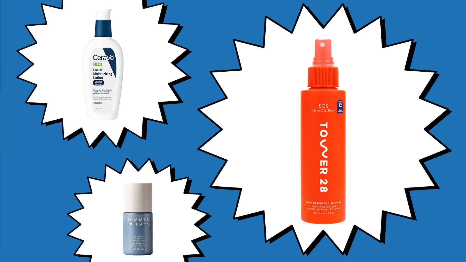 Products for keeping skin clear while traveling