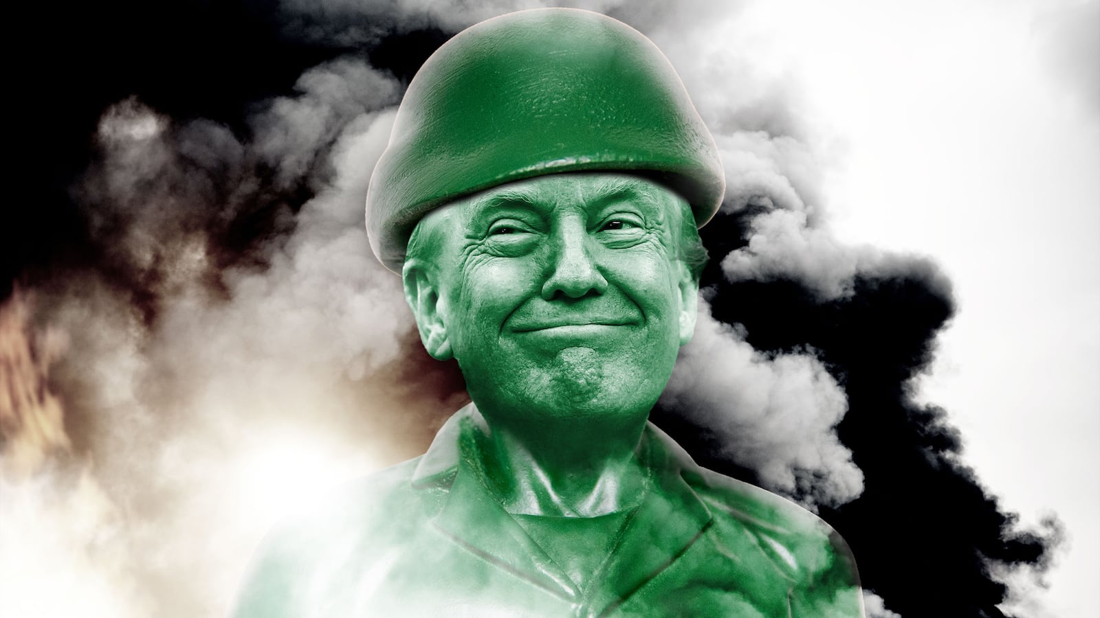 Donald Trump as a toy soldier