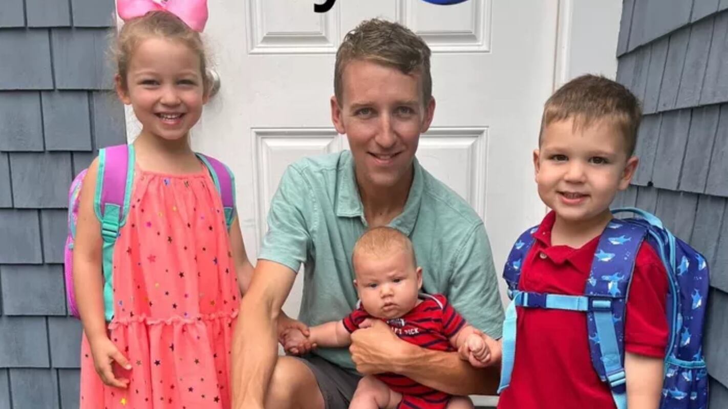 Patrick Clancy and children Cora, Callan, and Dawson.