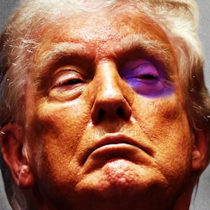 Donald Trump photo illustration, illo
