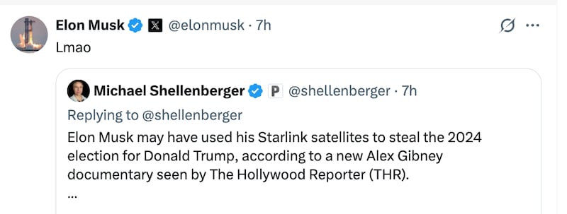 Elon Musk responds to Alex Gibney's scathing new documentary, "Musk."